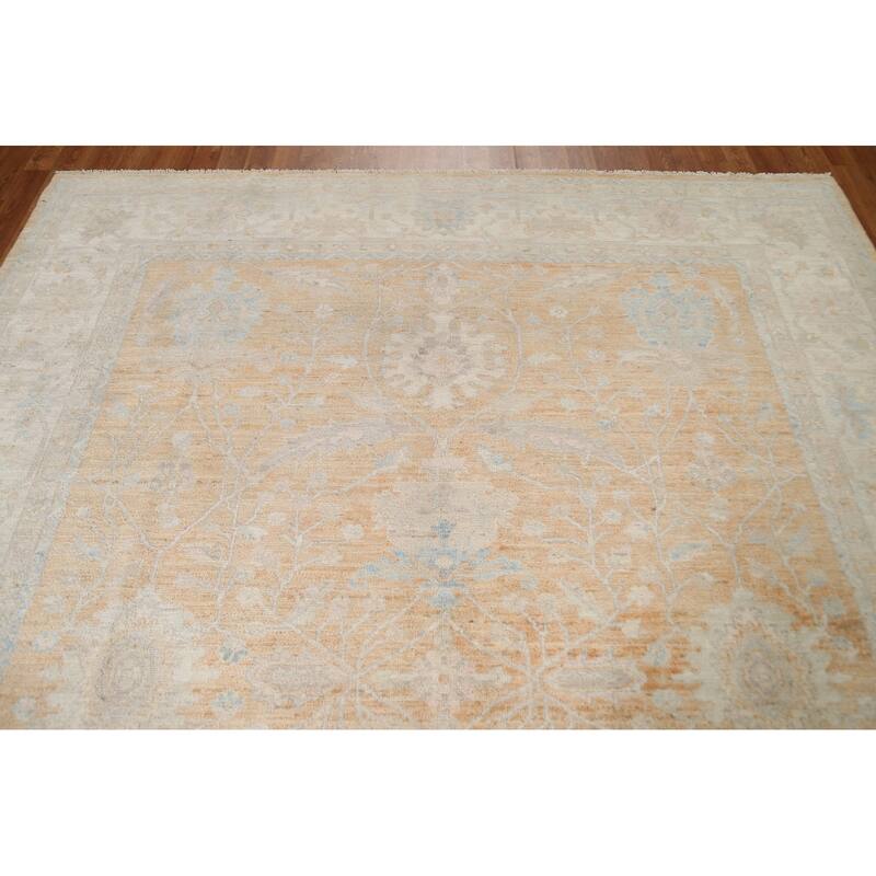 Vegetable Dye Traditional Muted Oushak Turkish Rug Wool Hand-knotted - 7'10" x 9'8"
