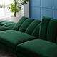 Reversible Sectional Sofa Sleeper L-shape Sofa Velvet Padded Sofa & Chaise