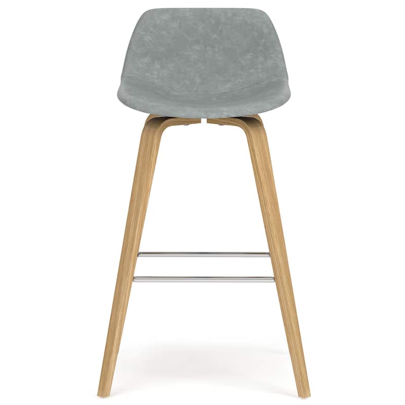 WYNDENHALL Cacey Mid Century Modern Bentwood Counter Height Stool (Set of 2) - 20.7'' x 21.1'' x 36.6