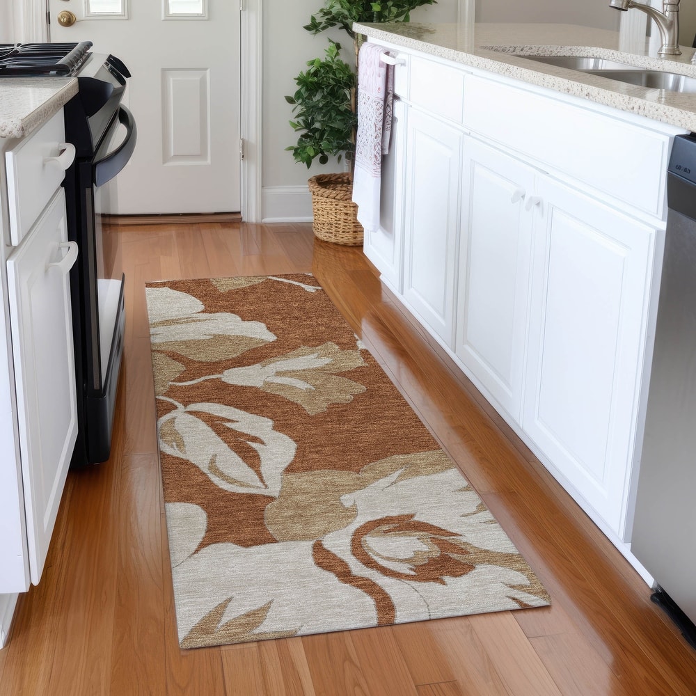 Premium Washable Super Soft Modern Floral Mayfield Rug