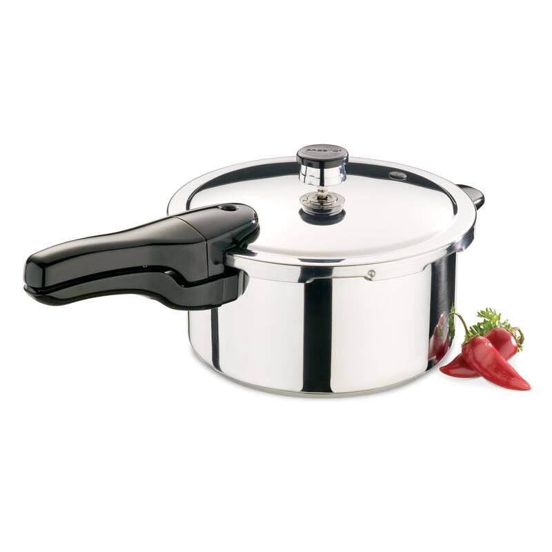 Presto 01362 6 Quart Stainless Steel Pressure Cooker, Tri Clad Base, Silver