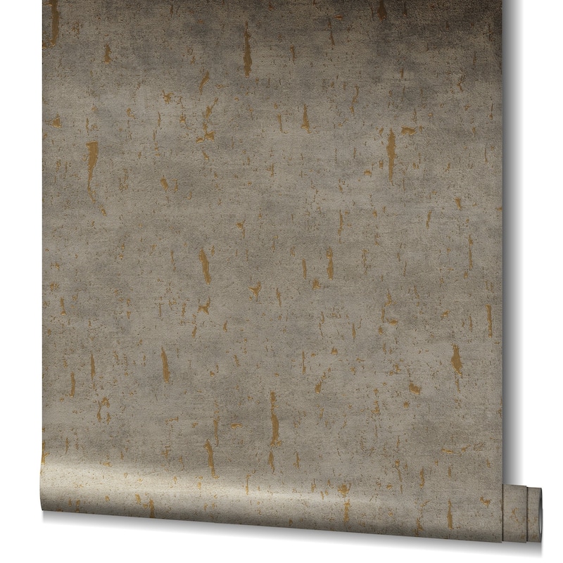 Galerie Wallcoverings Earth Collection Textured Cork Effect Metallic Wallpaper Roll