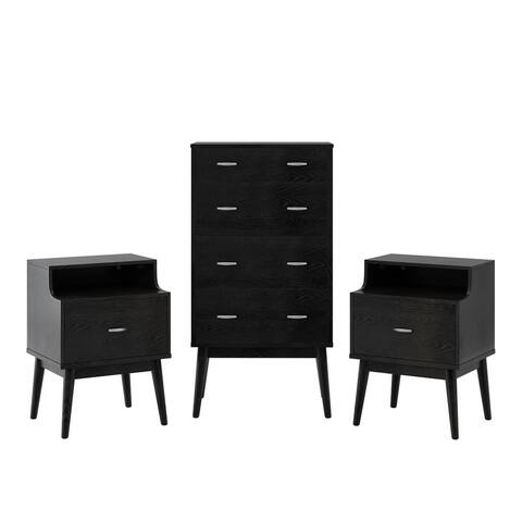Curtisian 3 Piece 4 Drawer Dresser and Nightstand Bedroom Set by Christopher Knight Home