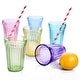 preview thumbnail 7 of 6, STP Goods Pastel Collection Faceted Drinking Glasses Set of 4 - 8.3 fl oz