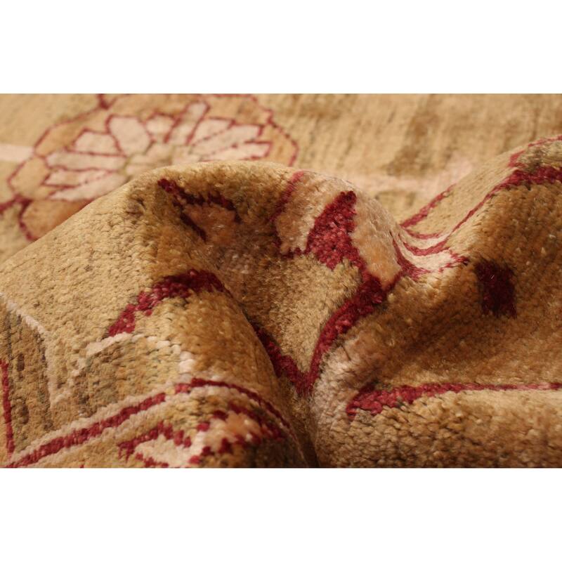 ECARPETGALLERY Hand-knotted Chobi Finest Brown Wool Rug - 9'10 x 14'4