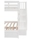 preview thumbnail 4 of 25, Stairway Full-Over-Full Bunk Bed with Trundle and Storage, White