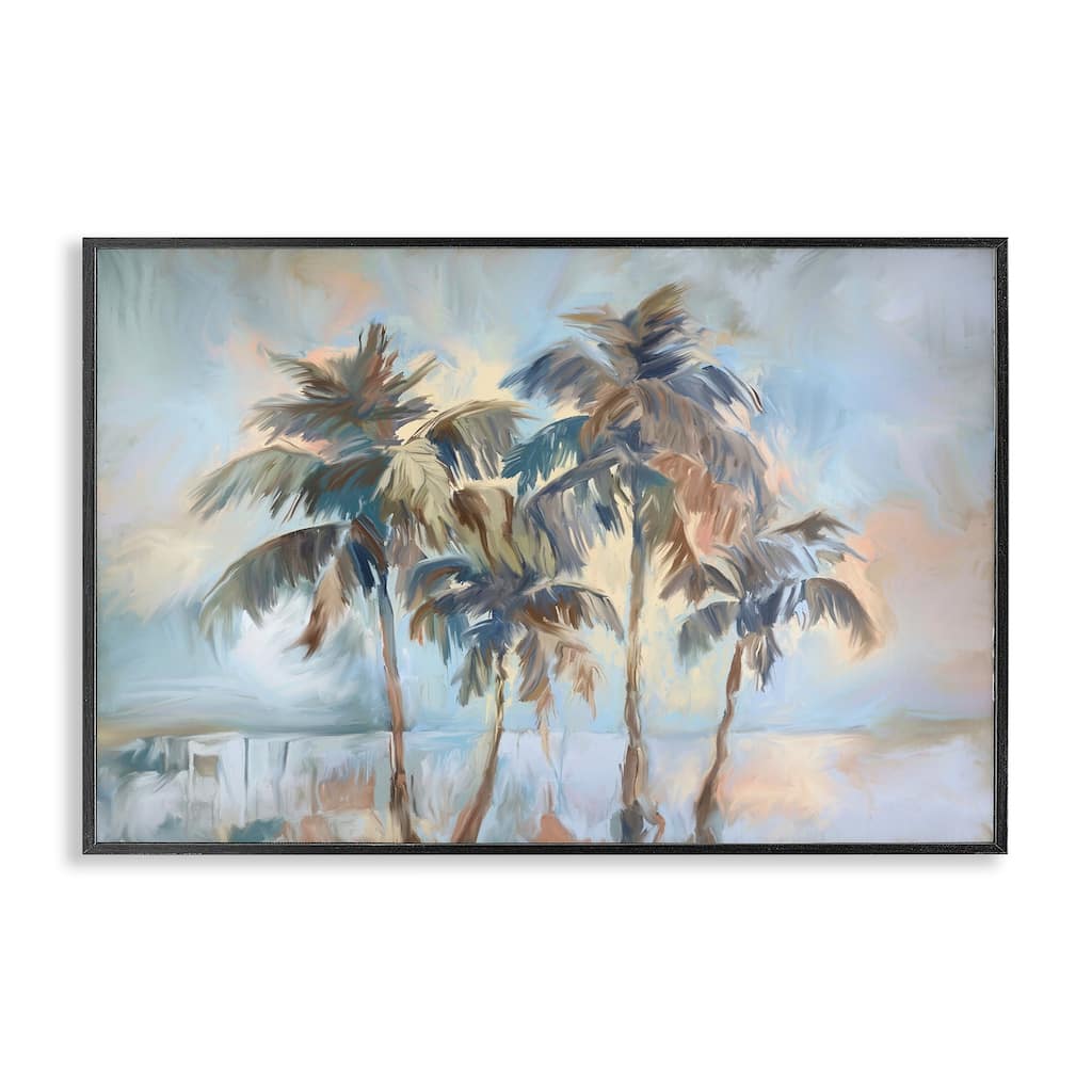 Stupell Cool Palm Trees Sunrise Framed Giclee Art Design By Ramona Murdock