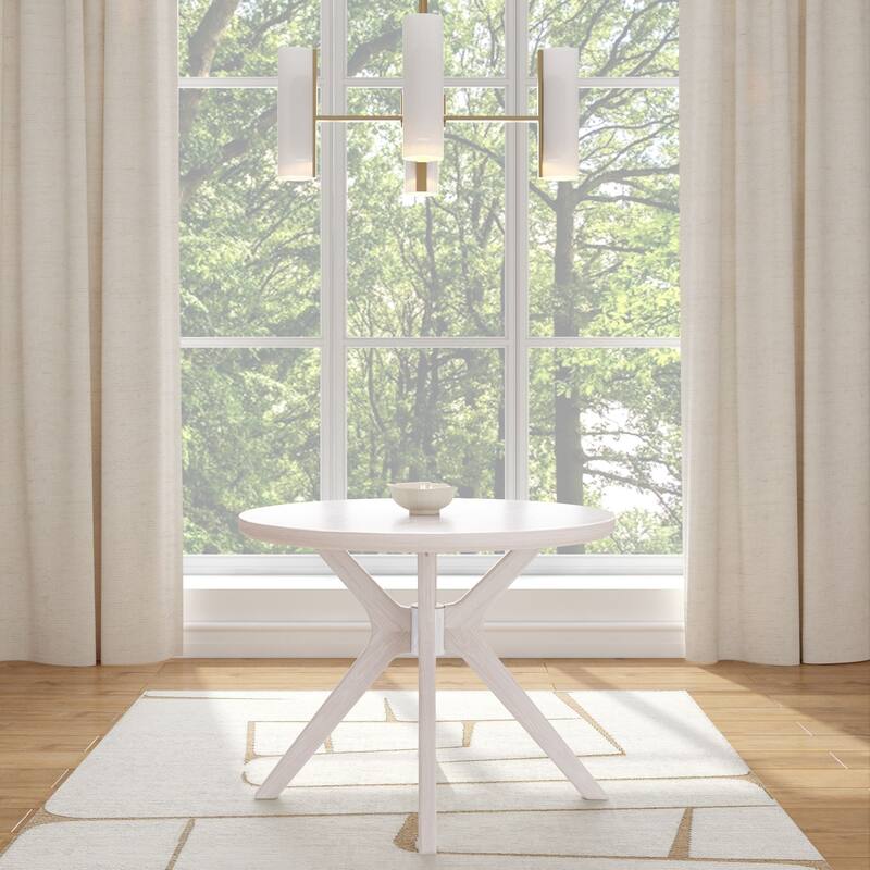Plank and Beam Verso Cross Leg Round Dining Table - 38"