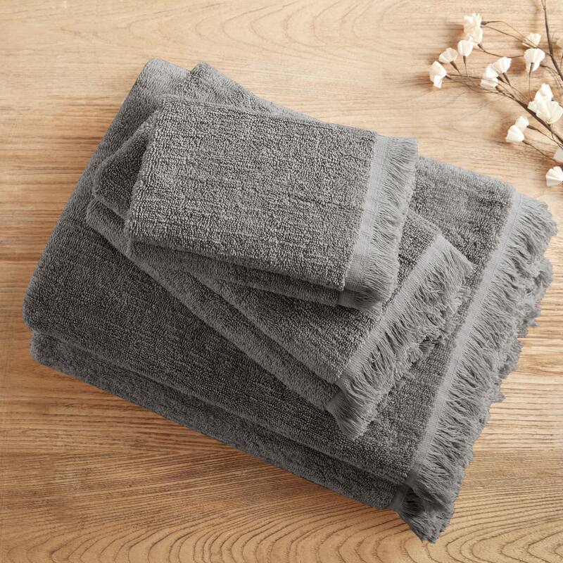INK+IVY Atlas Cotton Dobby Slub 6 Piece Towel Set