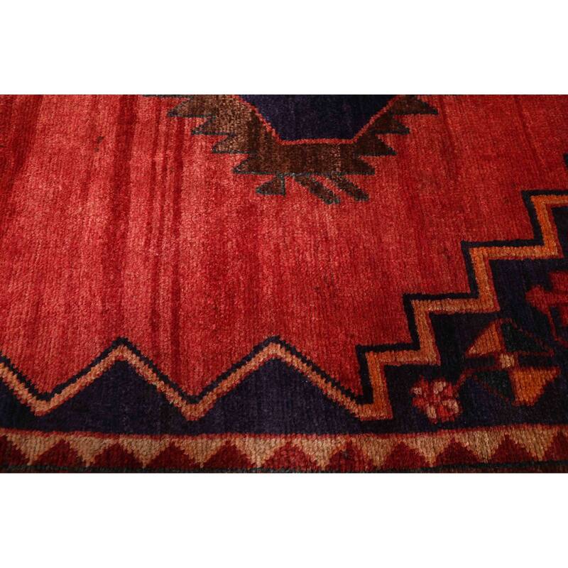ECARPETGALLERY Hand-knotted Melis Red Wool Rug - 4'9 x 9'1