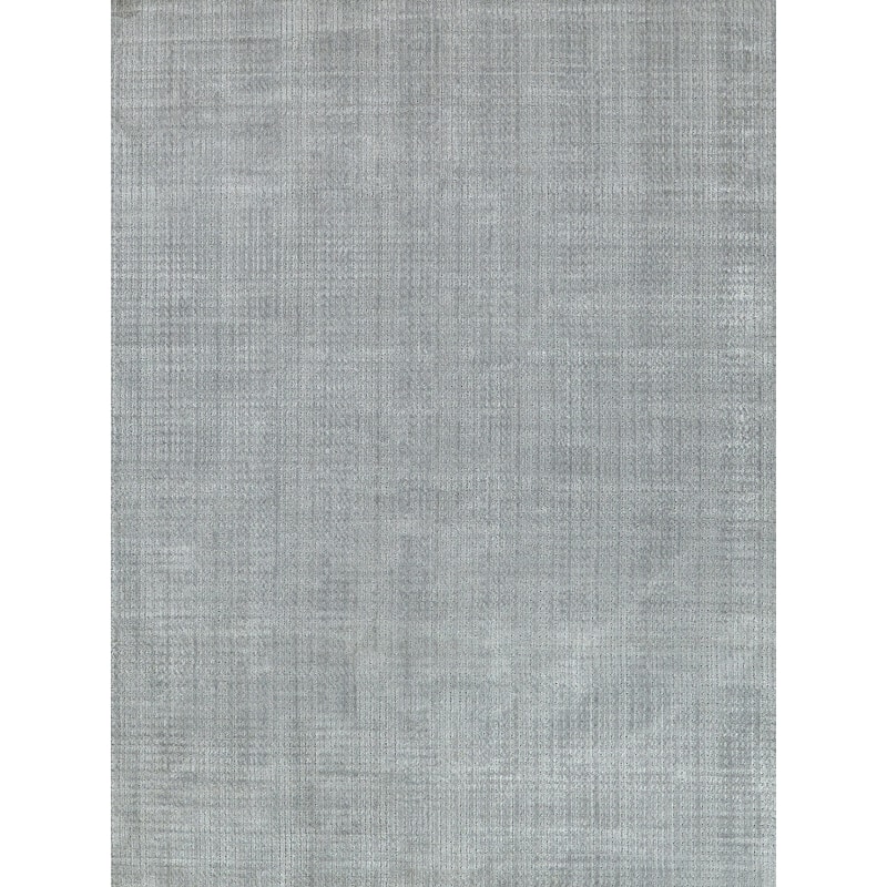 Exquisite Rugs Cabrini Modern Handmade Handloomed Silky Nylon Light Silver Area Rug