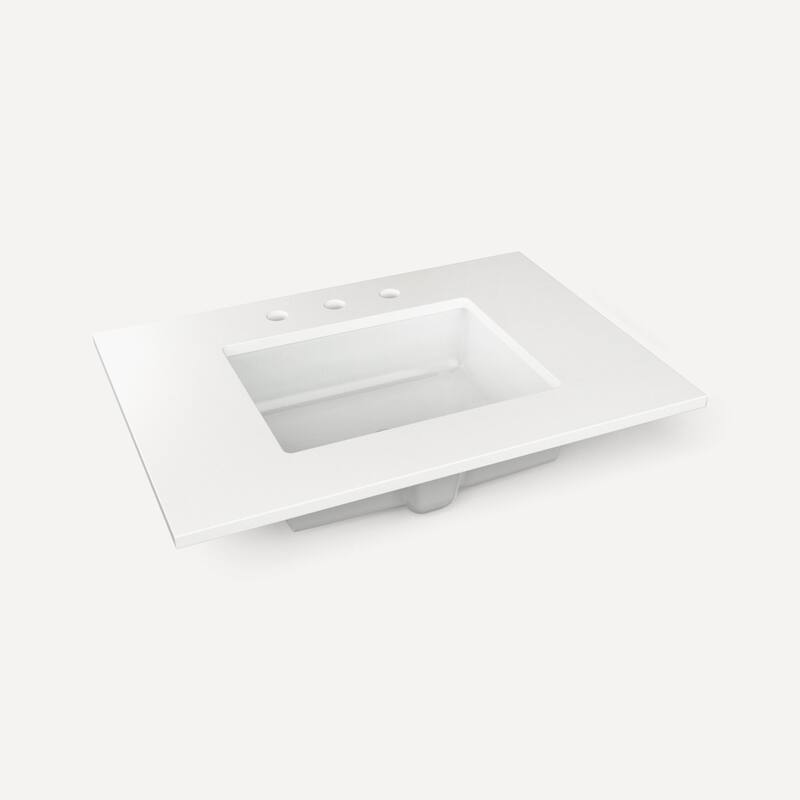 Robern TB31UCO-8 31" Quartz Vanity Top for Widespread Faucet - Quartz White