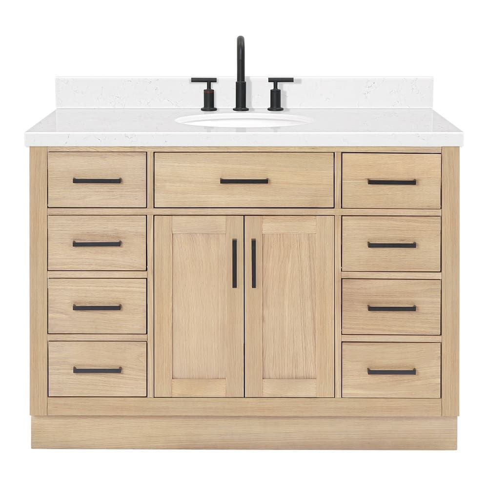 Ariel T048SCQOVO Hepburn 48" Free Standing Single Basin Vanity Set