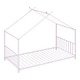 preview thumbnail 1 of 5, Twin Size Metal House Platform Bed with Solid Metal Legs, Pink Pink - Twin