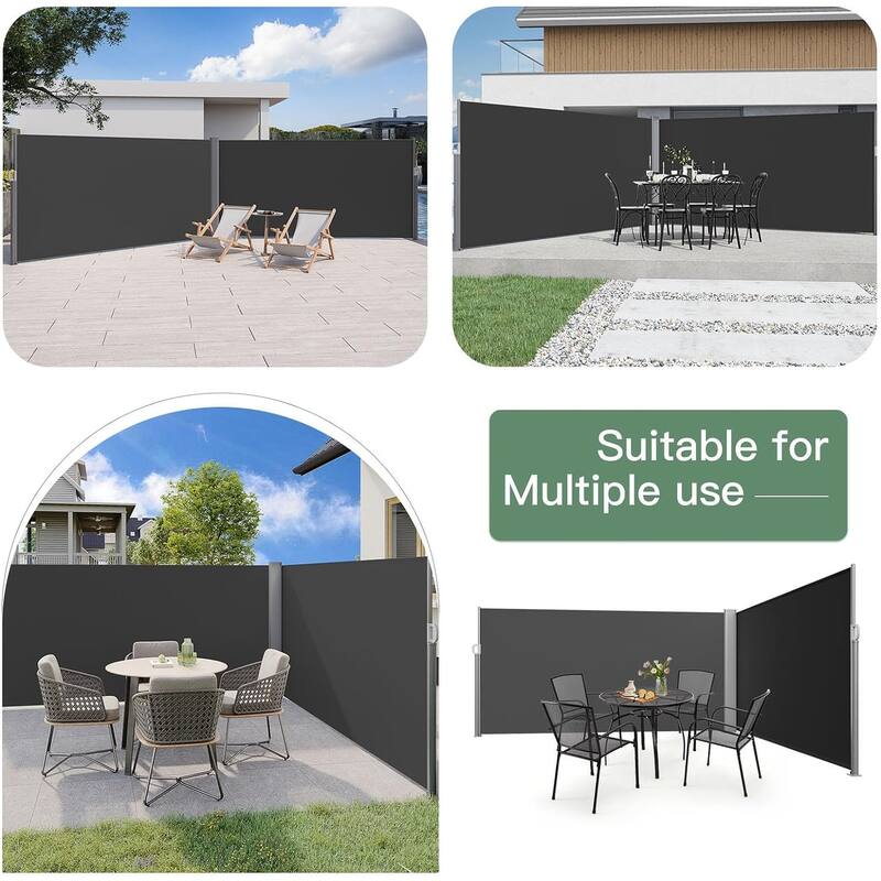 AECOJOY Retractable Side Awning Outdoor Privacy Screen