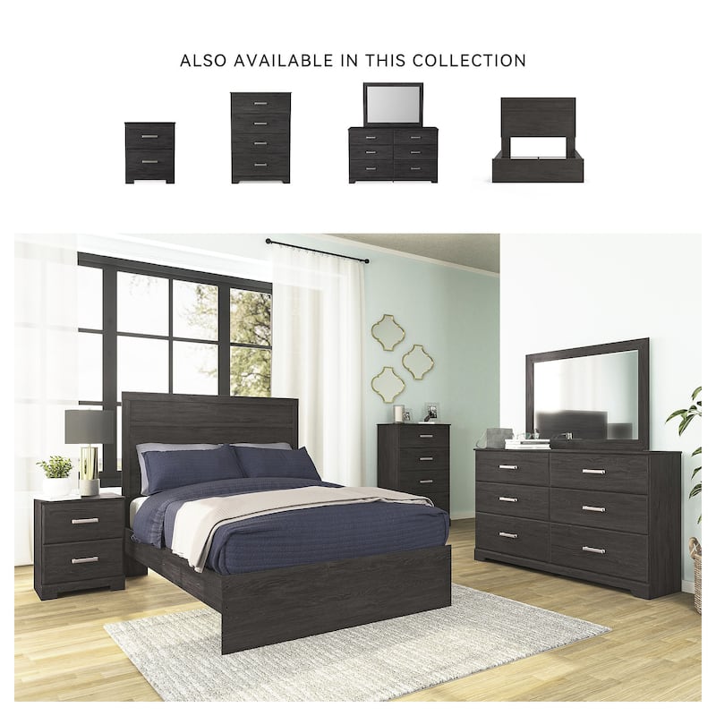 Belachime Black Panel Bed
