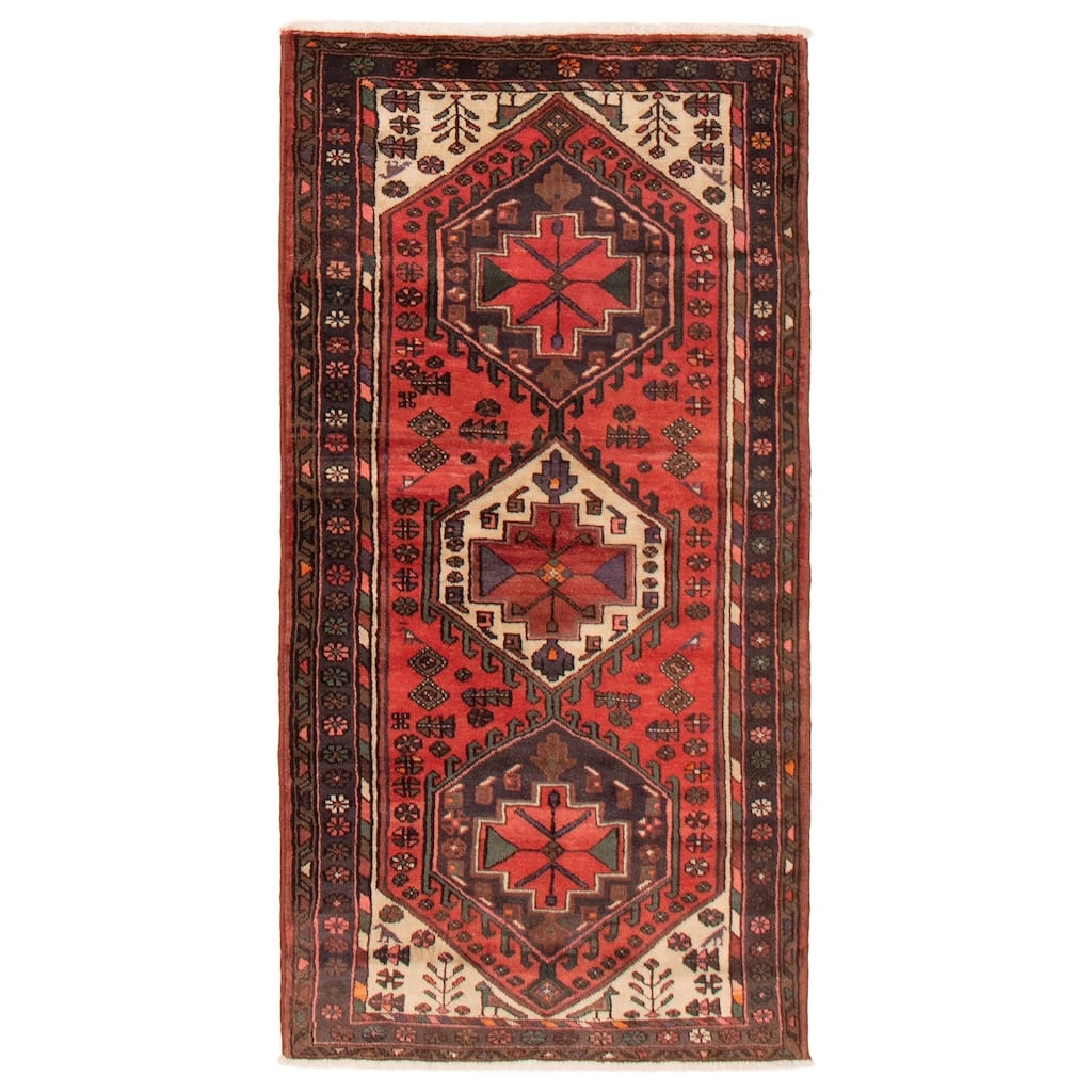 ECARPETGALLERY Hand-knotted Andelz Red Wool Rug - 3'3 x 6'4