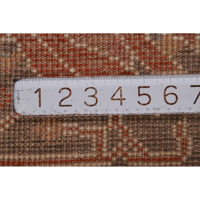 Hand Knotted Oriental 100% Wool Carpet Transitional All-Over Oranges & Rust Oushak Area Rug - 12' 4'' X 9' 3''