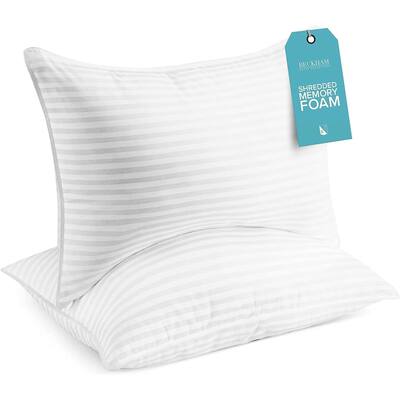 Bed Pillows Set of 2 - Cooling Shredded Foam Pillow