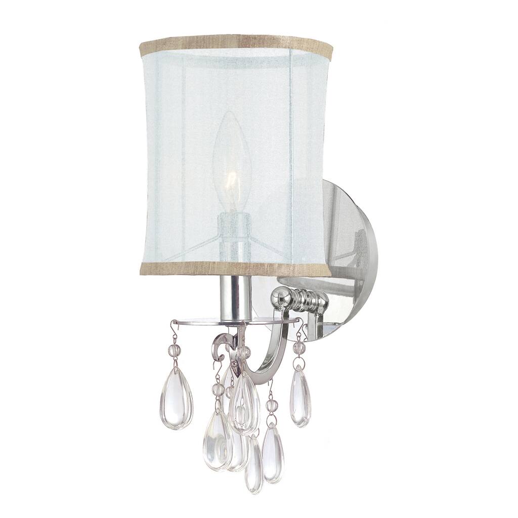 Hampton 1 Light Chrome Sconce - 5.5'' W x 13'' H x 7.5'' D