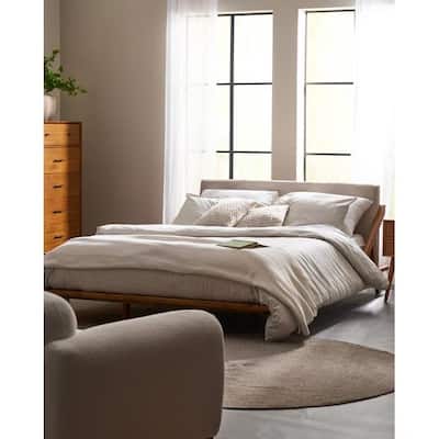 Christopher Knight Home - Breonca Modern Upholstered Platform Bed with Padded Headboard