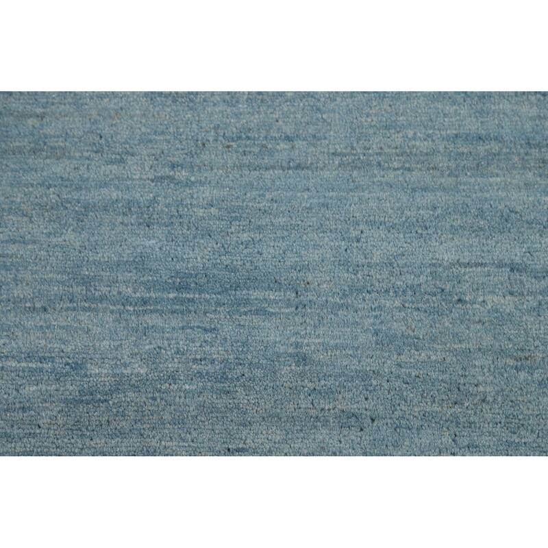 Modern Gabbeh Oriental Foyer Rug Blue Handmade Wool Carpet - 3'3"x 5'0"