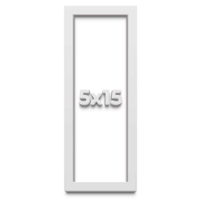 5x15 Shadow Box Frame White 1 Real Wood