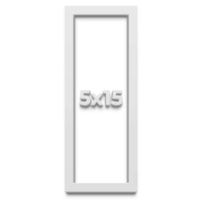 5x15 Shadow Box Frame White 1 Real Wood