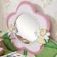 preview thumbnail 6 of 8, Wooden Kids Vanity Table Set Makeup Dressing Table Stool Mirror Pink Girls Gifts - 10*37*15