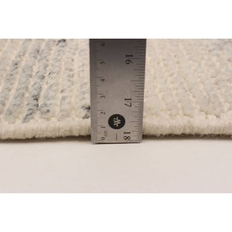 ECARPETGALLERY Hand-knotted Tangier Cream Wool Rug - 5'4 x 7'9