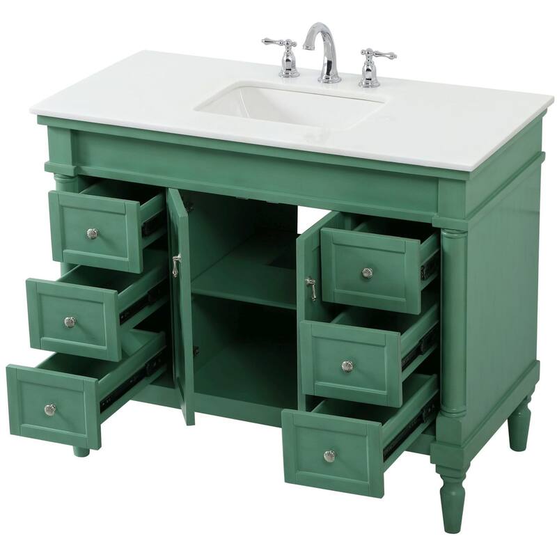 Elegant Lighting VF13042-VW Lexington 42" Free Standing Single Basin