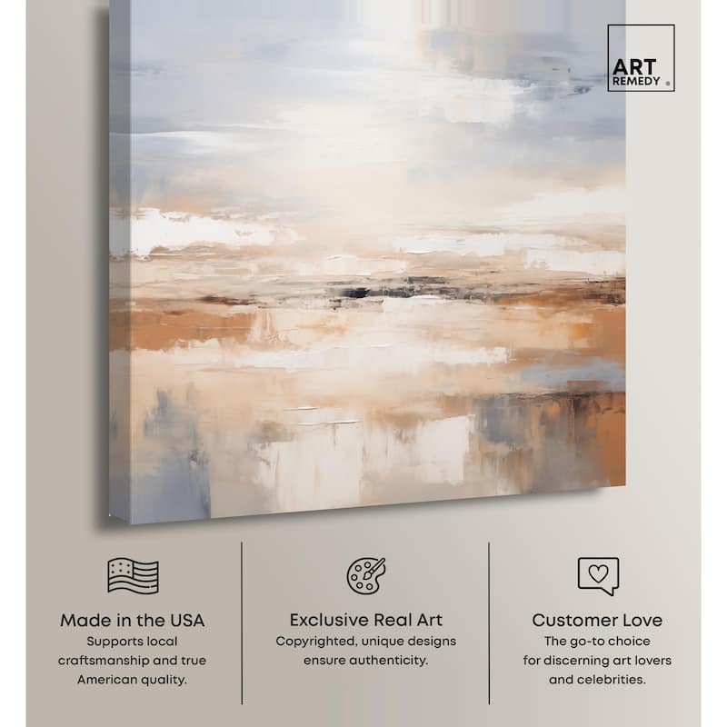 Tonal Strata Canvas by Art Remedy, Gallery Wrapped