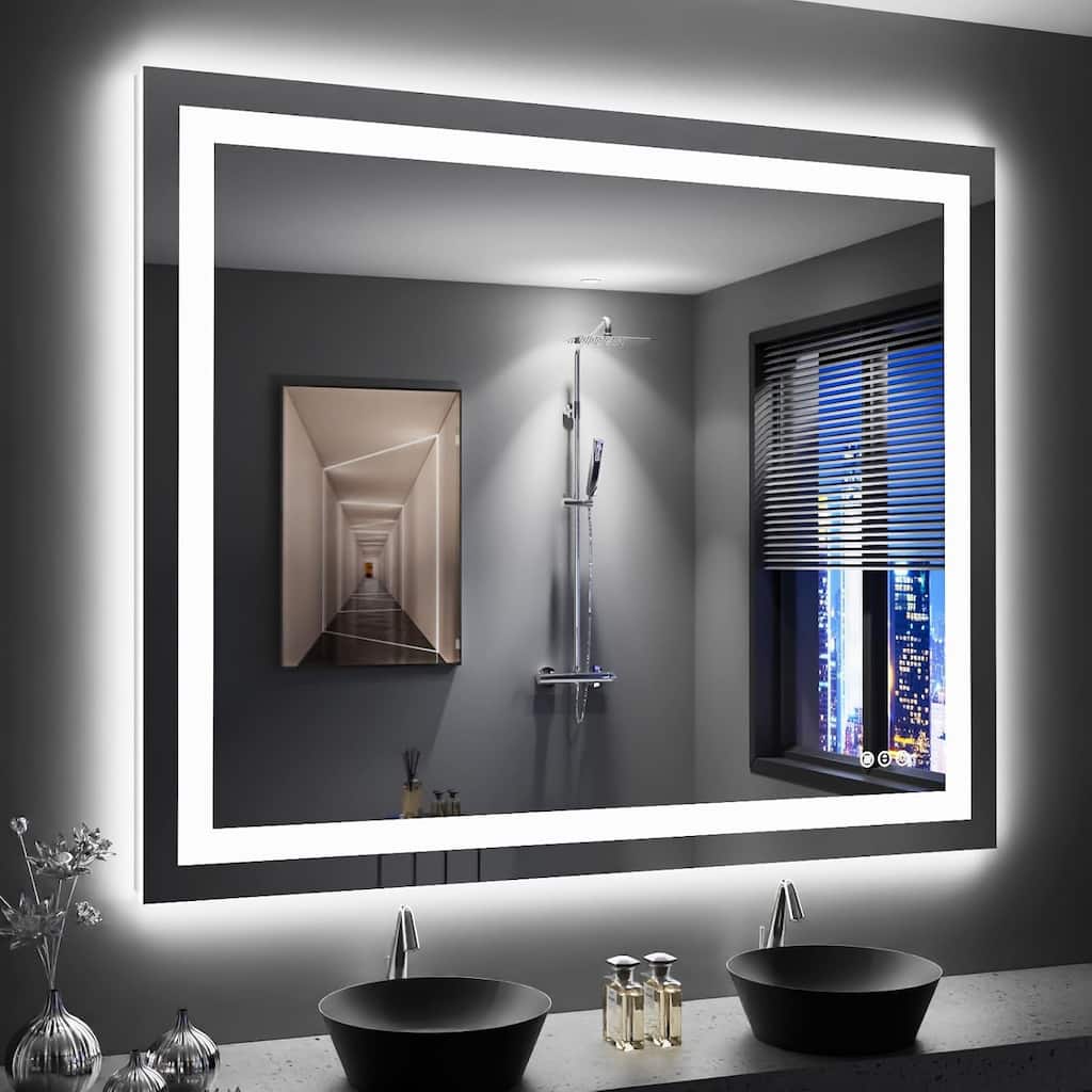 48x40 Inch Frameless LED Bathroom Mirror,Smart Mirror