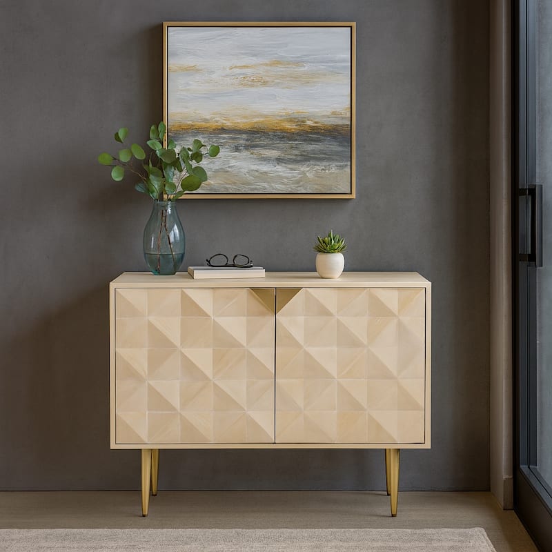 Wood Metal Modern Rectangle Chest - White, 40 in. - 40.0" - White