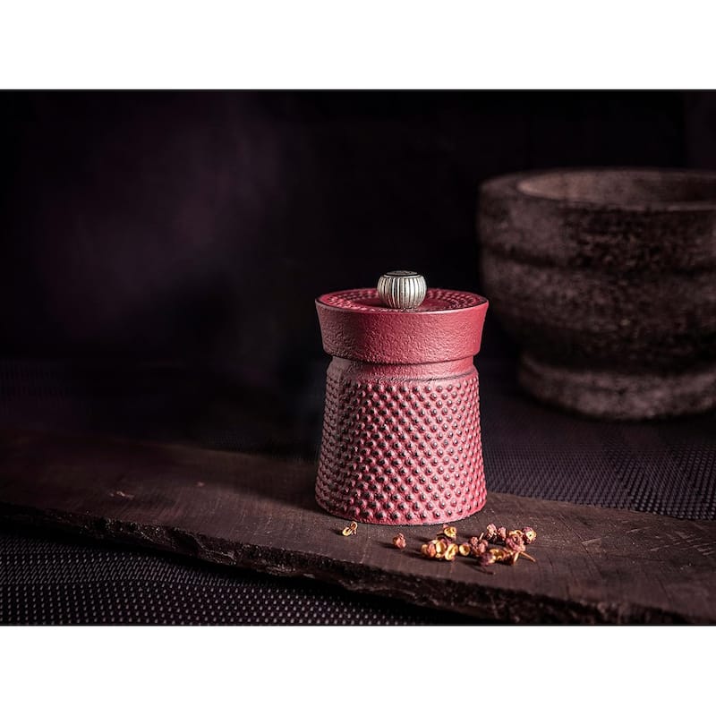 Peugeot Bali 3 Inch Cast Iron Pepper Mill, Red - 3 inch