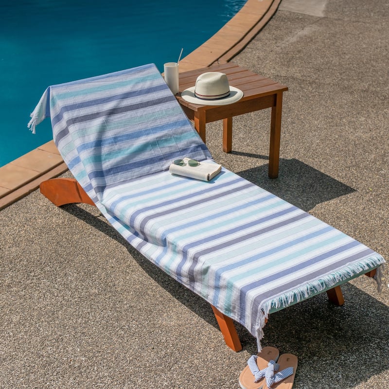 SandFree Cotton Oversized Turkish Beach Towel with Tassels - 35x75