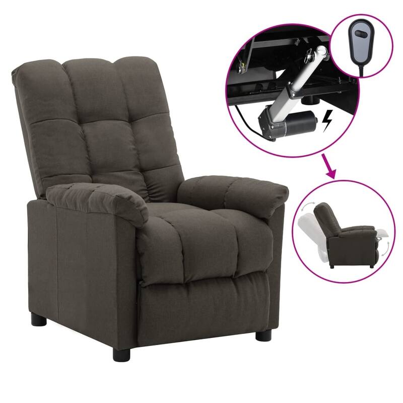 vidaXL Recliner Chair Leisure Cozy Recliner for Home Theater Cinema Fabric - 29.1" x 38.9" x 40.1" - Taupe