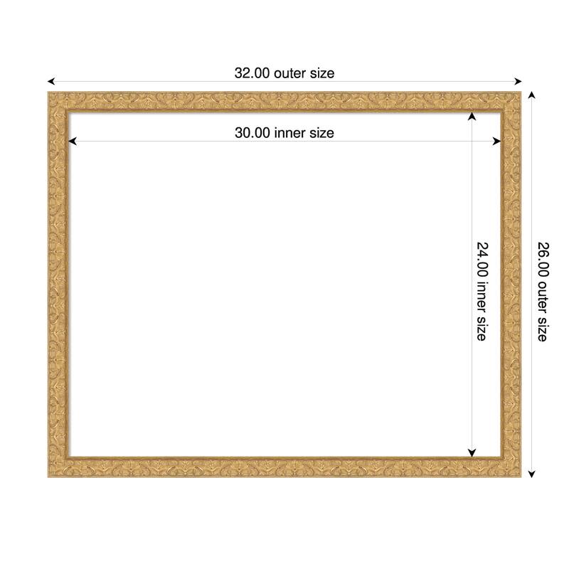 Lila Framed Dry Erase Magnetic Board - 32 x 26 in - Lila Gold
