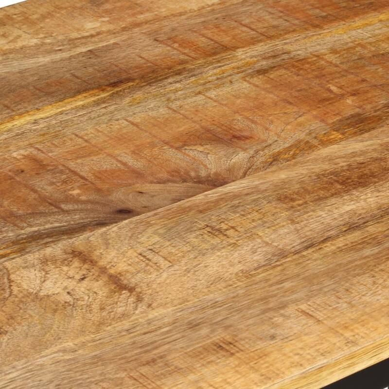 vidaXL Dining Table 43.3"x23.6"x29.9" Solid Wood Mango
