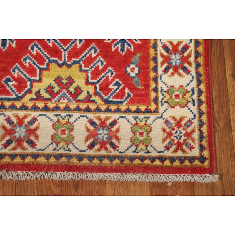 Traditional Red Kazak Oriental Foyer Rug Handmade Wool Carpet - 2'0"x 3'0"