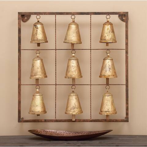 Brass Iron Eclectic Wall Decor 32 x 32 x 5