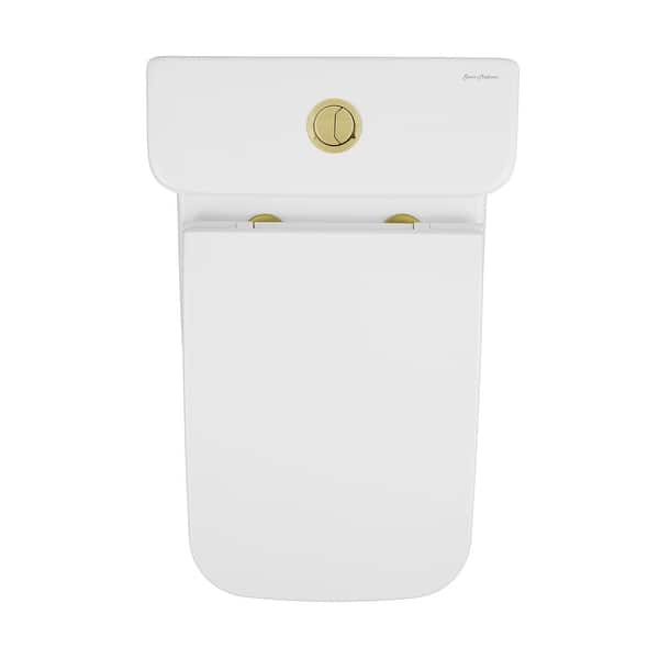 Carré One-Piece Square Toilet - Left-Hand Flush, 1.28 GPF, Comfort Height & Skirted Design