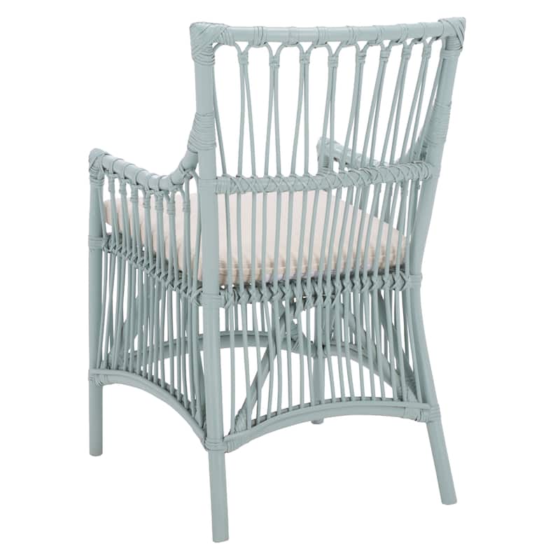 SAFAVIEH Zorianna Solid Wood Dining Chair with Cushion (Fully Assembled) - 22"W x 22"D x 36"H