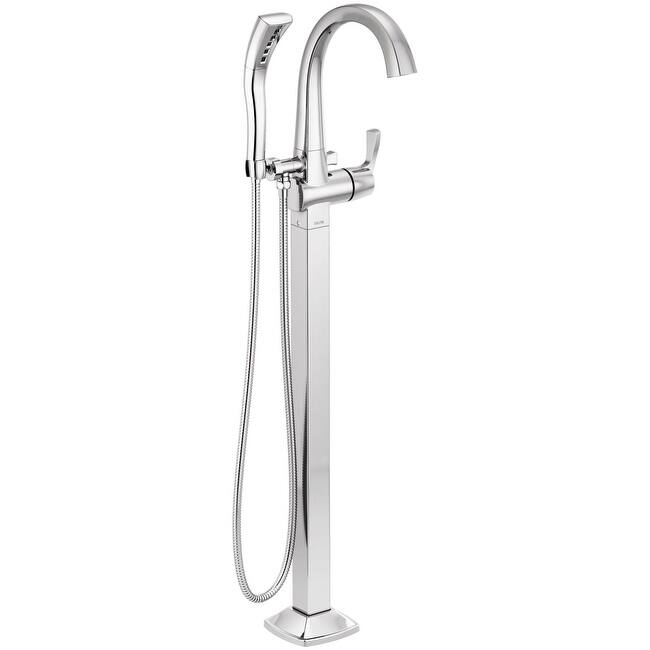 Delta Stryke Floor Mounted Tub Filler with Built-In Diverter -