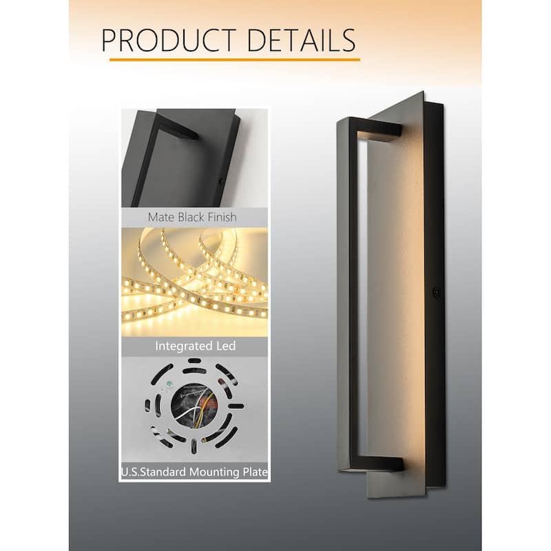 Long Modern Outdoor LED Wall Sconce