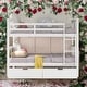 preview thumbnail 1 of 10, Full over Full Bunk Bed With Drawers and Ladder for Bedroom White
