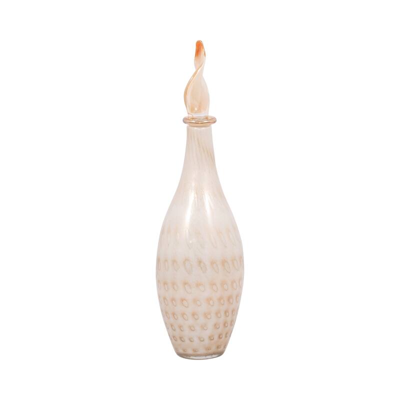 Sagebrook Home Meira Leaf Topper Glass Vase - Exquisite Design for Modern Homes - Durable & Elegant Decor