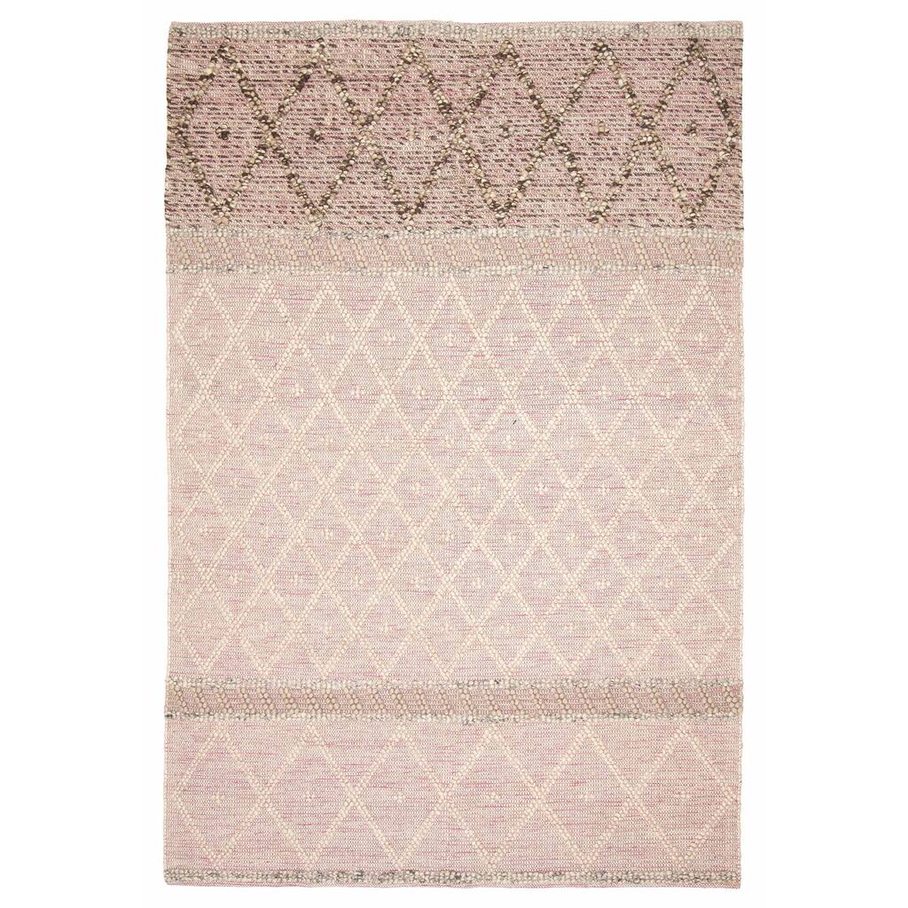 ECARPETGALLERY Braid weave Sienna Khaki Wool Rug - 6'1 x 9'0