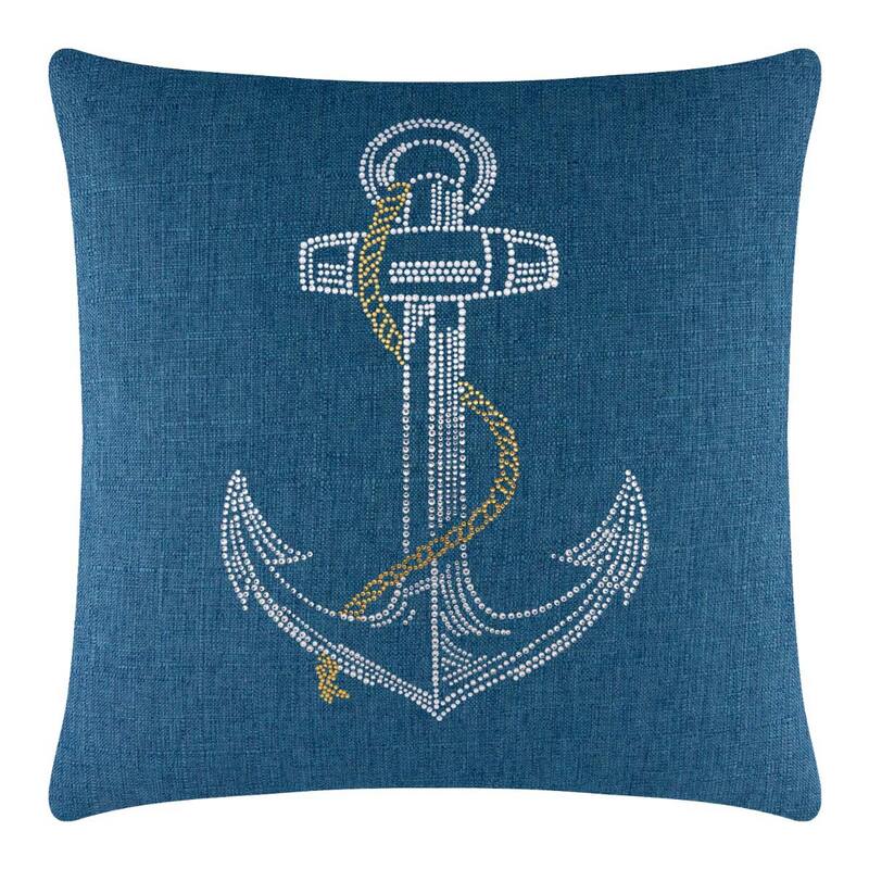 Sparkles Home Rhinestone Anchor Pillow