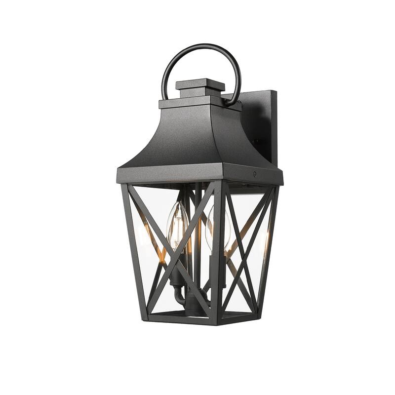 Matte Black Porch Lights Waterproof Outdoor Wall Sconce
